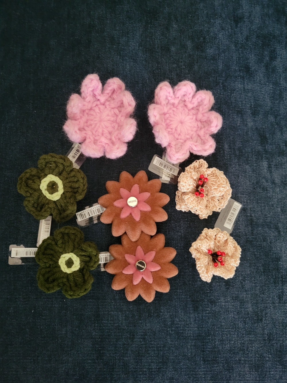 Crocs Jibbitz Charms Flowers - Pink, Green, Brown, Cream